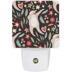 Lampe led enfichable avec capteur de mouvement, motif paresseux, fleurs, coeur, crepuscule a l'aube, ...