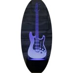Lampe led forme guitare electrique luminaire illusion 3d 7 couleurs tactile yonis