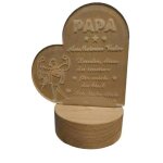 Lampe led de nuit personnalis�e pour papa - id�e cadeau unique en allemand 11 x 19 cm