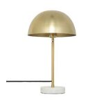 Lampe a poser en m�tal dor� et marbre h 46 cm