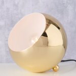 Lampe a poser en m�tal dor� ronde 15x15x15cm