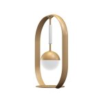 Lampe a poser m�tal h44cm dor�