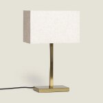 Lampe a poser m�tal et tissu avec port usb et interrupteur tactile katie dor�