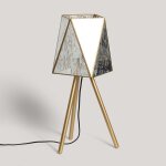 Lampe a poser m�tal et verre mattina dor�