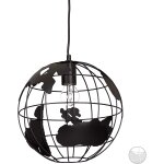 Lampe murale lampadaire d�coration design a suspension abat - jour boule globe noir helloshop26 13 0001352 ...