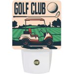 Lampe de nuit pour club de golf, voiturette de golf classique, sport, rayures vertes, veilleuses lumineuses ...