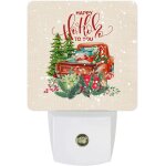Lampe de nuit en forme de camion de xmas, cadeaux d'arbre de xmas, flocon de neige d'hiver, toile de ...