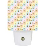 Lampe de nuit en forme de grue tigre, plaid color�, plantes tropicales d'�t�, botanique, veilleuse lumineuse ...
