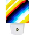 Lampe de nuit g�om�trique aux couleurs vives, rayures arc - en - ciel, mosa�que g�om�trique, veilleuses ...