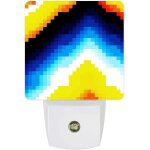 Lampe de nuit g�om�trique a rayures color�es, arc - en - ciel, mosa�que de couleurs vives, veilleuses ...