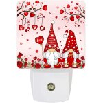 Lampe de nuit gnomes de saint - valentin, rose, amour, coeur, arbre, roses rouges, veilleuses lumineuses ...
