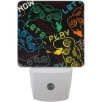 Lampe de nuit led avec manette de jeu coloree, joysticks, capteur d'economie d'energie, lampe de chevet ...