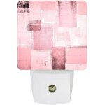 Lampe de nuit a led de peinture a l'huile de bloc de d�grad� rose, veilleuses d'art minimaliste abstrait ...
