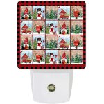 Lampe de nuit led p�re xmas, bonhomme de neige, arbres, camion de ferme, motif sur le th�me de xmas sur ...