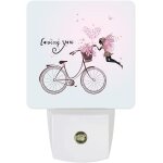 Lampe de nuit pour la saint - valentin, love you, bleu, rose, ombr, papillon, roses, vlo, veilleuse ...