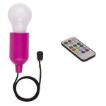 Lampe r�tro bulbe � piles led multicolore avec t�l�commande