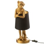 Lampe singe en r�sine dor�e 42 cm