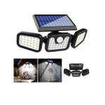 Lampe solaire ext�rieur 3 panneaux model s - 19 etanche d�tecteur de mouvement, applique murale