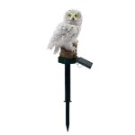 Lampe solaire forme de chouette des neiges lampe de gazon led lumi�res de f�te lumi�res de veilleuse