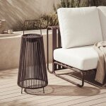 Lampe solaire tali a corde pour table et sol ext�rieur m marron fonc�