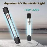 Lampe de st�rilisation uv germicide d'aquarium 220v 110v, lampe de purification d'eau, elimination d'algues ...