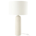 Lampe sur pied en terre cuite et lin