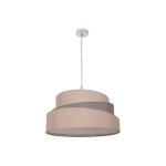 Lampe a suspension colonia chrome / gris - marron 3xe27 (3085x40x40cm)