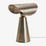 Lampe de table ¿35 cm en fer conby gris chrom�