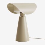 Lampe de table �35 cm en fer conby tapioca beige