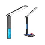 Lampe de table alogy led 10w qi chargeur a induction avec affichage noir Lampe de table alogy led 10w qi chargeur a induction avec affichage noir