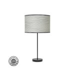 Lampe de table alto moda 1xe27 noir / gris rainure 63x30x 30 cm