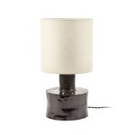 Lampe de table catherine c�ramique noir / gr�s et tissu - Ø 25 x h 47 cm - serax