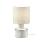 Lampe de table catherine c�ramique blanc / gr�s et tissu - Ø 25 x h 47 cm - serax