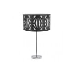 Lampe de table haute katerina 1xe27 chrome / bois noir 61x30x30 cm