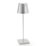 Lampe table led poldina batterie, mobile, argent�