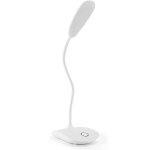 Lampe de table led rechargeable avec variateur et pied pliable, blanc