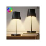 Lampe de table led sans fil lot de 2, batterie rechargeable usb, capteur tactile, ip44 anti - humidit�, ...