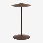 Lampe de table led sans fil en fer emilein marron chocolat