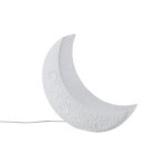 Lampe de table my tiny moon c�ramique blanc / l 36, 9 x h 33 cm - seletti
