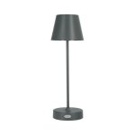Lampe de table portable neli 2, 7w led gris avec batterie 2200mah ip54 2700k 200lm 33cm edo solutions ...