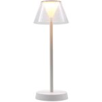 Lampe de table sans fil led beverly white blanc plastique h34cm
