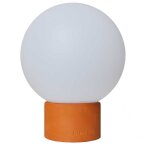 Lampe de table touch effet beton orange led terra terre cuite orange b?ton h 25 cm Lampe de table touch effet beton orange led terra terre cuite orange b?ton h 25 cm