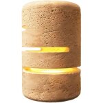 Lampe de table en travertin naturel - veilleuse artisanale en marbre pour chambre, bureau, salon ou chevet. ...