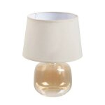Lampe de table en verre beige dor� 37 cm