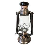 Lampe tempête couleur bronze en métal 30 cm Lampe tempête couleur bronze en métal 30 cm