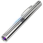 Lampe uv portable wood's pour chien et chat, detecteur de teigne et d'urine, rechargeable( argent)