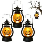 Lampion led d�coration suspendue halloween citrouille ensemble de 3 pi�ces