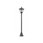 Lanterne de jardin solaire outsunny lampadaire avec led 40 lumens noir 18 x 18 x 160cm