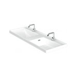 Lavabo double suspendu quattro rectangulaire 120x47x19 cm - -