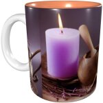 Lavande pourpre avec des bougies tasses a cafe tasse en ceramique de 11 oz pour le bureau et la maison ...